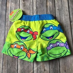 New Teenage Mutant Ninja Turtles Swim Trunks Shorts Infant Boys 12M Nickelodeon